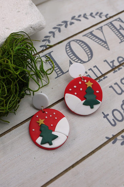 CHRISTMAS ORNAMENT POLYMER EARRINGS | 40E254