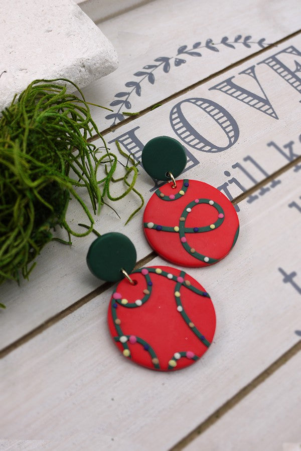 CHRISTMAS ORNAMENT POLYMER EARRINGS | 40E254