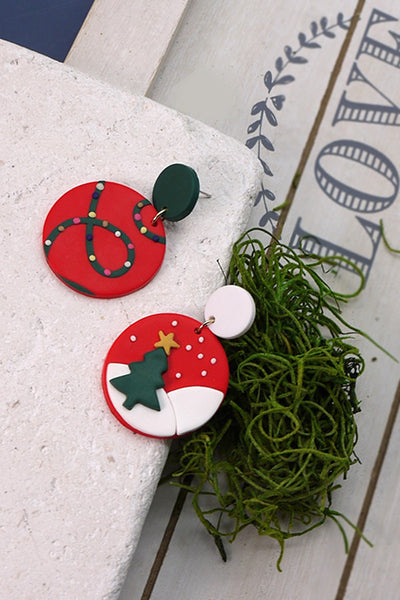 CHRISTMAS ORNAMENT POLYMER EARRINGS | 40E254