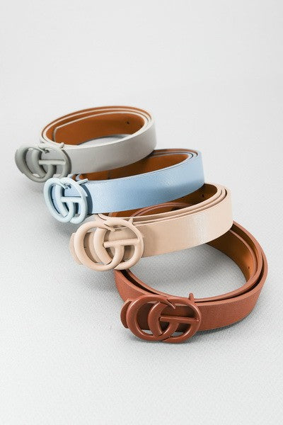 BASIC MATTE BUCKLE  FASHION BELT  | 40BT612