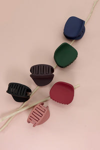 SMALL BLUSH MATTE HAIR CLAW CLIPS - PACK OF 6 | 40H499