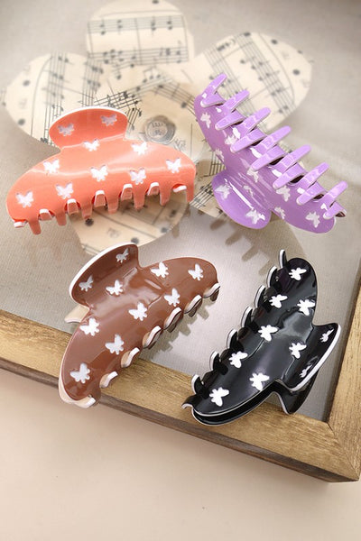 BUTTERFLY FRENCH LUXE HAIR CLAW CLIPS | 40H527