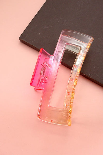 JUMBO CLEAR ACETATE OMBRE HAIR CLAW CLIPS | 40H503