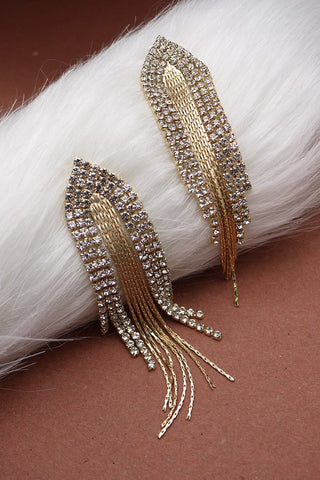 RHINESTONE CHAIN FRINGE EARRINGS | 52E2081912