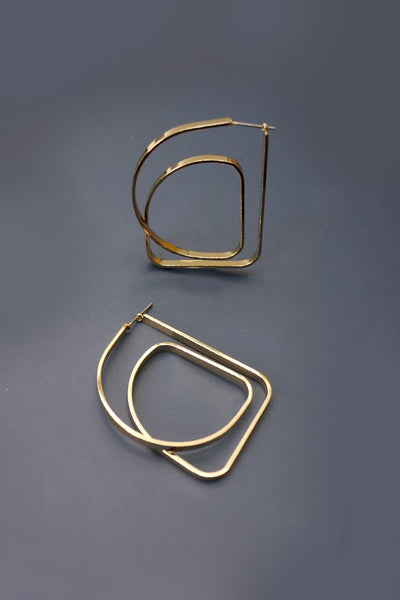 GEO D HOOP EARRINGS | 52E2082294