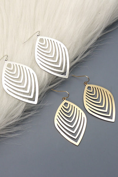 CUTOUT LEAF DROP EARRINGS | 31E22992