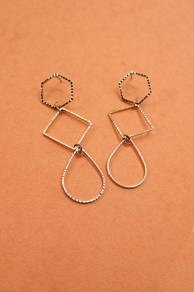 GEOMETRIC LINEAR DROP EARRINGS | 31E23015