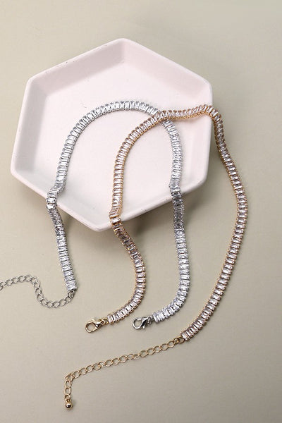 BAGUETTE STONE TENNIS NECKLACE | 52N2081338