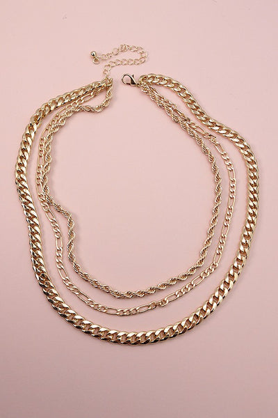 BOLD MULTI ROPE CHAIN LAYER NECKLACE | 52N2090511