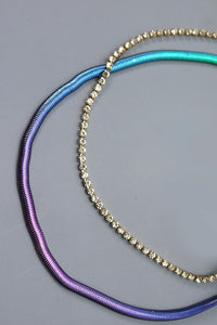 OMBRE SNAKE CHAIN DOUBLE LAYER NECKLACE | 71N2208203
