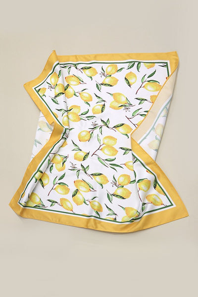 LEMON SILKY FEEL BANDANA SCARF | 40SC613 LEMON