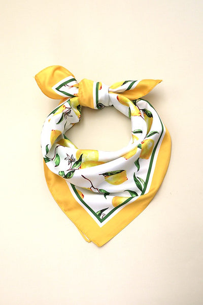 LEMON SILKY FEEL BANDANA SCARF | 40SC613 LEMON