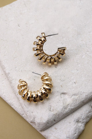 THICK COIL HOOP EARRINGS | 31E23052