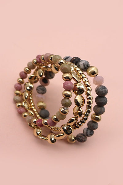 NATURAL STONE MULTI LAYER  BRACELET | 52B2090506