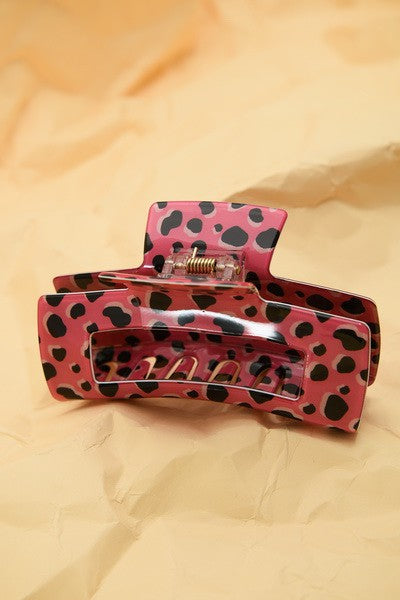 ANIMAL PRINT HAIR CLAW CLIPS | 40H516