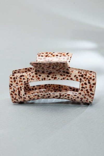 JUMBO RECTANGLE SPECKLED HAIR CLAW CLIP | 40H519