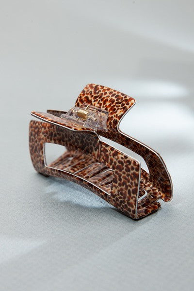 JUMBO RECTANGLE SPECKLED HAIR CLAW CLIP | 40H519