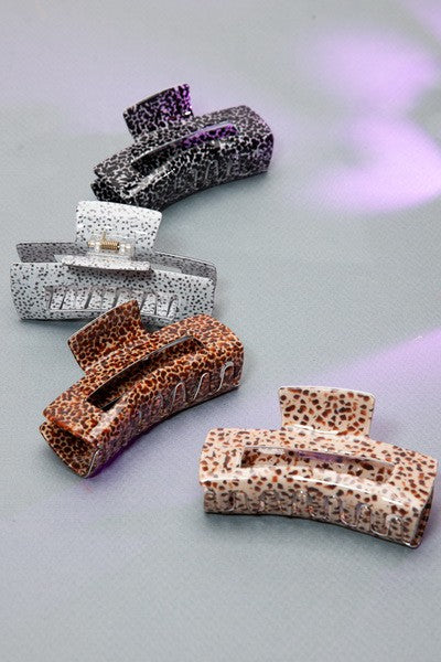 JUMBO RECTANGLE SPECKLED HAIR CLAW CLIP | 40H519