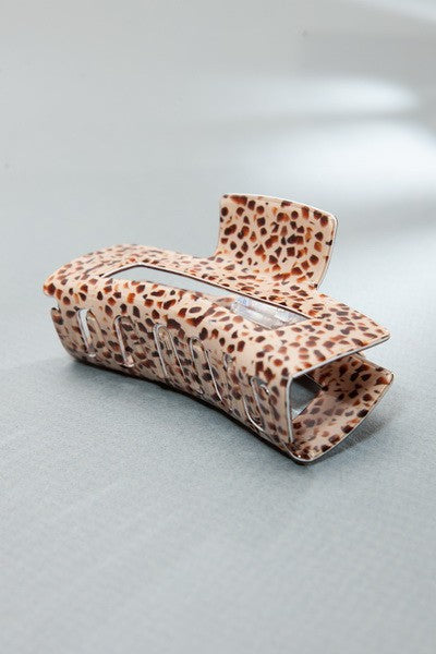 JUMBO RECTANGLE SPECKLED HAIR CLAW CLIP | 40H519