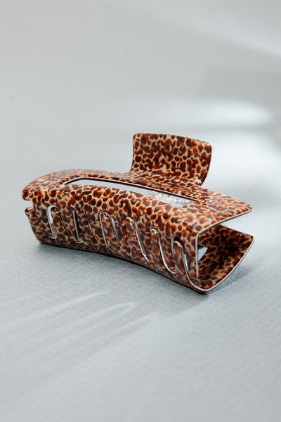 JUMBO RECTANGLE SPECKLED HAIR CLAW CLIP | 40H519