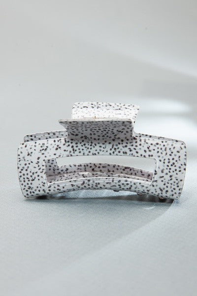 JUMBO RECTANGLE SPECKLED HAIR CLAW CLIP | 40H519