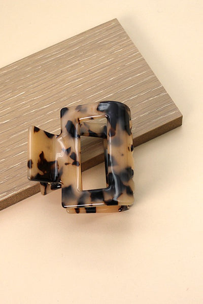 MODERN CELLULOSE SQUARE HAIR CLAW CLIPS | 40H490