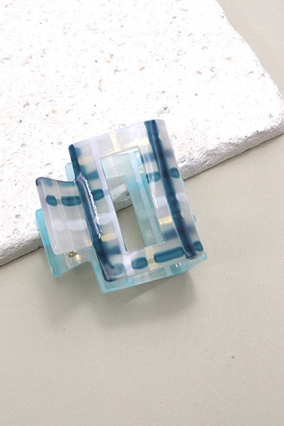 MODERN CELLULOSE SQUARE HAIR CLAW CLIPS | 40H490