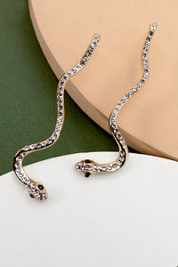 RHINESTONE SNAKE LONG EARRINGS | 31E23115