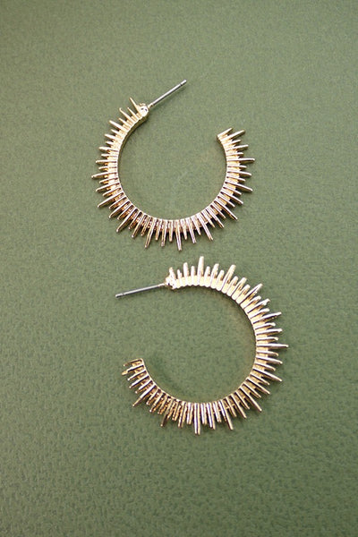 SUNBURST HOOP EARRINGS | 31E23105