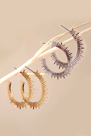 SUNBURST HOOP EARRINGS | 31E23105