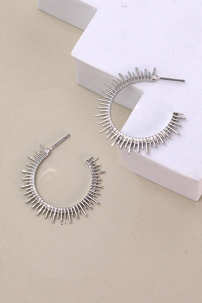 SUNBURST HOOP EARRINGS | 31E23105