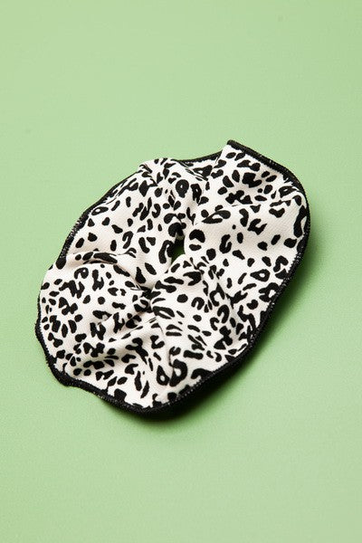 SOFTEST CORDUROY LEOPARD DESIGN SCRUNCHES | 40S704