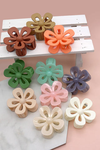 OPEN FLOWER HAIR CLAW CLIPS | 40H548