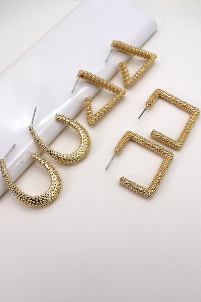 DIAMOND CLUSTER CUT TEARDROP HOOP EARRINGS | 52E2110955