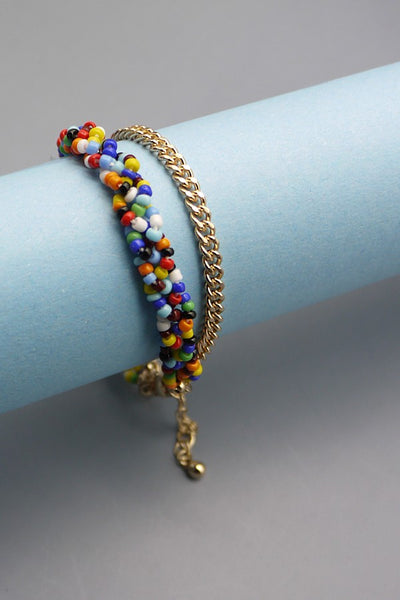 TWISTED ROWS OF SEEDBEAD  MULTI LAYER BRACELET  31B22699