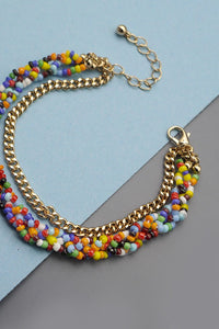 TWISTED ROWS OF SEEDBEAD  MULTI LAYER BRACELET  31B22699