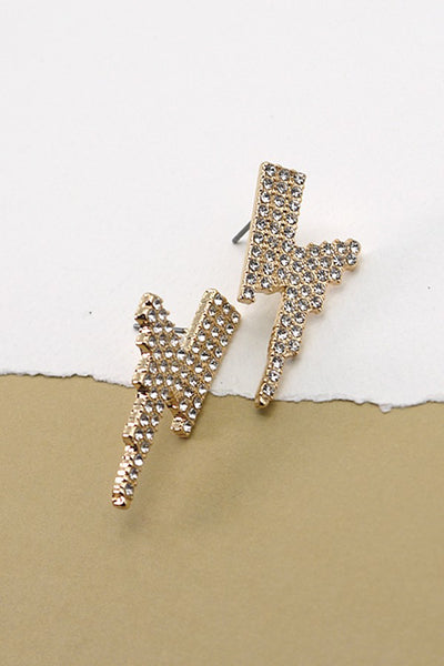 RHINESTONE LIGHTENING EARRINGS | 31E23288