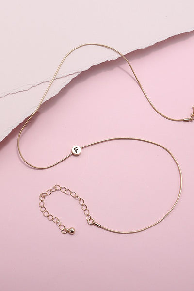 ROUND SNAKE CHAIN INITIAL NECKLACE | 31N22405