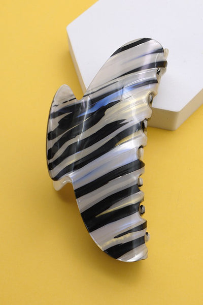 JUMBO STRIPE ACETATE HAIR CLAW CLIPS | 40H562