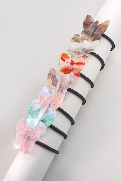 CELLULOSE BUTTERFLY HAIR TIE | 40S706