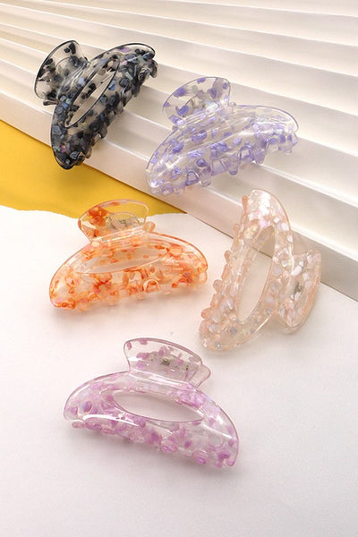 SPLASH SPLATTER MIX OVAL COLOR HAIR CLAW CLIPS | 40H553