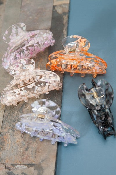 SPLASH SPLATTER MIX OVAL COLOR HAIR CLAW CLIPS | 40H553