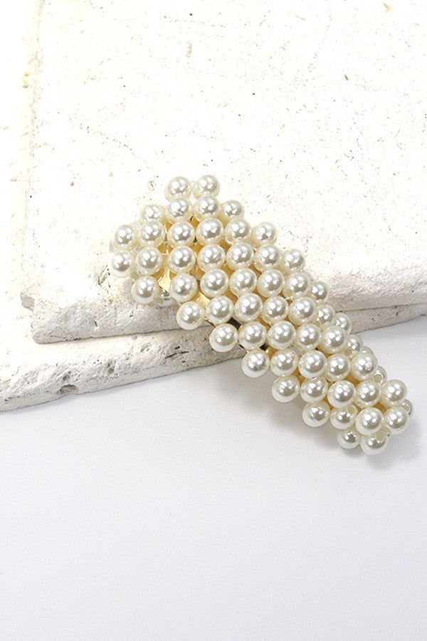 LARGE FULL PEARL HAIR CLIPS | 40H104