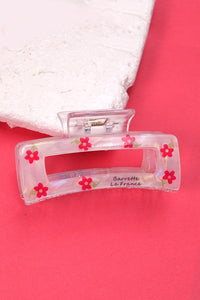 FLORAL FRUIT RECTANGLE HAIR CLAW CLIPS | 40H654