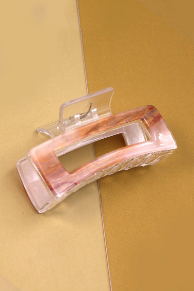 RECTANGLE MARBLE HAIR CLAW HAIR CLIP | 40H651