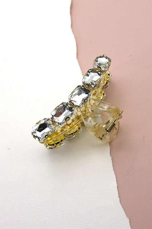 GLASS RHINESTONE HAIR CLAW CLIPS | 40H566