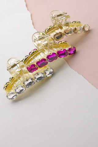 GLASS RHINESTONE HAIR CLAW CLIPS | 40H566