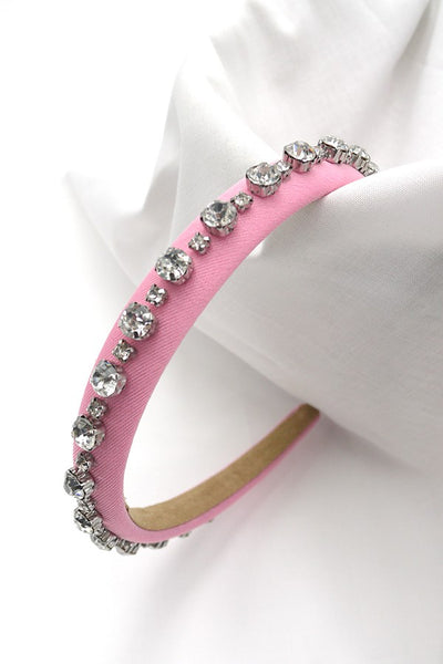 RHINESTONE EMBELLISHED PUFFED HEADBAND | 40HB118