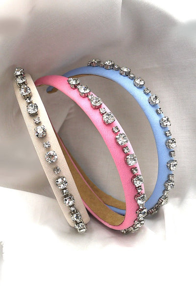 RHINESTONE EMBELLISHED PUFFED HEADBAND | 40HB118