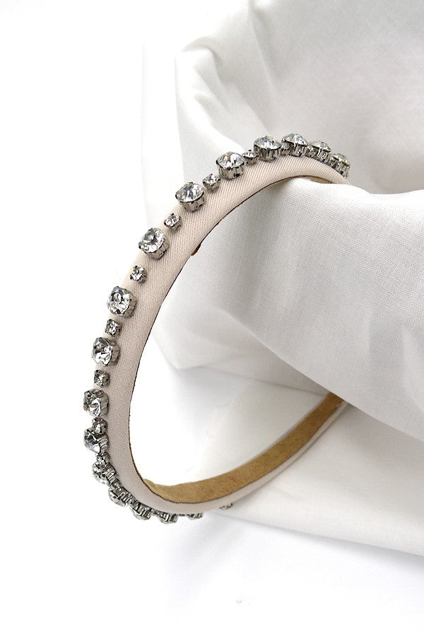 RHINESTONE EMBELLISHED PUFFED HEADBAND | 40HB118